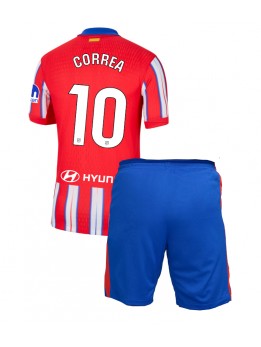 Billige Atletico Madrid Angel Correa #10 Hjemmedraktsett Barn 2024-25 Kortermet (+ Korte bukser)